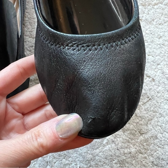 Lucky Brand Solid Black Leather Erin BALLET FLAT SZ 8 - Picture 7 of 10